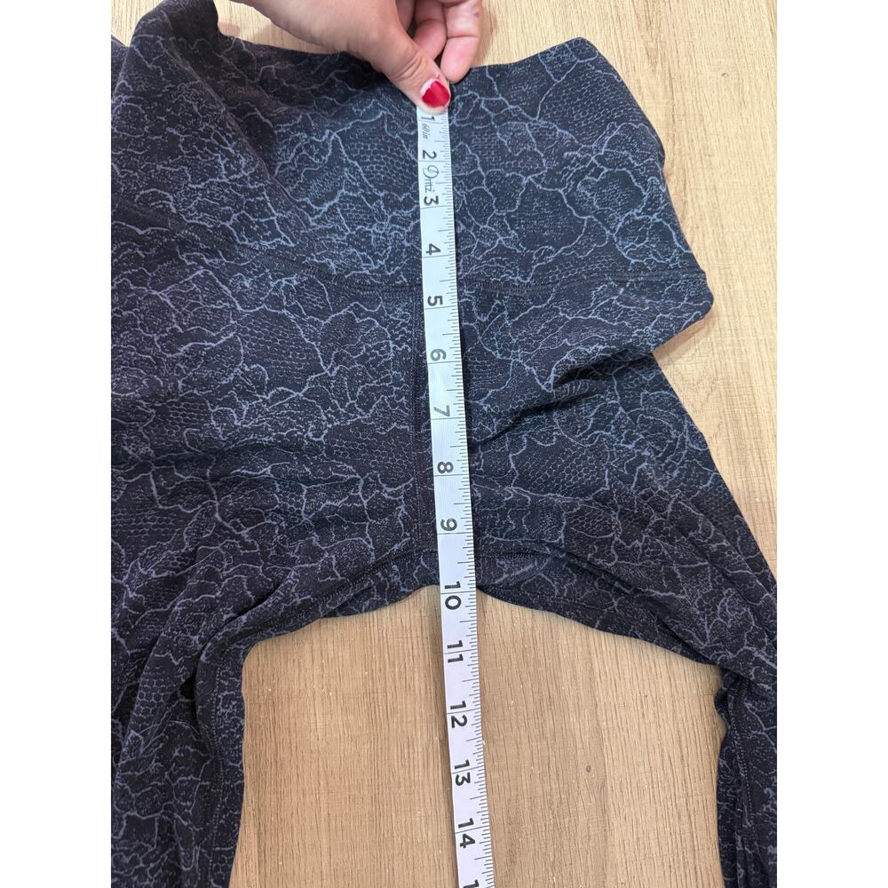 Lululemon Align Pant Full Length 28" Lacescape Dark Cast Black size 6 - Picture 7 of 7